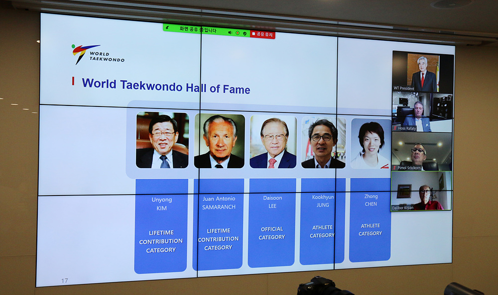 Announcement of WT Hall of Fame during the WT Virtual Extraordinary Council Meeting